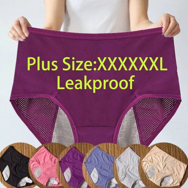 🎀【Kup 3, otrzymaj 3 gratis】 🩲【L-8XL】 Damskie majtki menstruacyjne z wysokim stanem, szczelne, bawełniane, bardzo szerokie