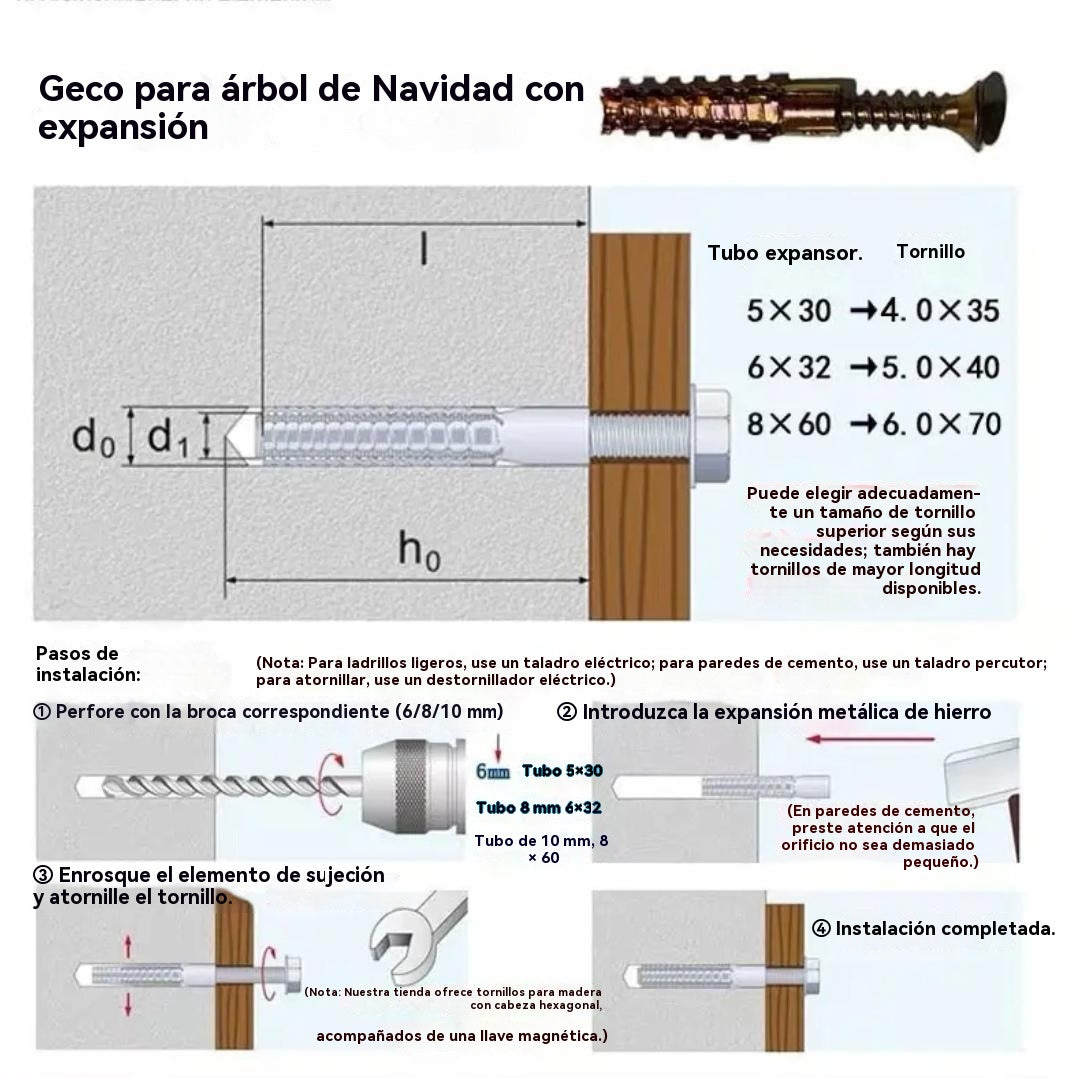 🔩【Herramientas de ferretería】🔩【100 juegos】🛠⚙ Anclaje metálico dentado súper resistente para fijaciones firmes en cualquier pared