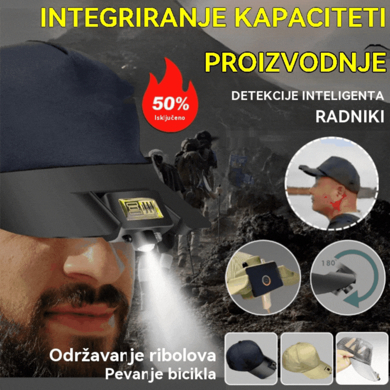 📢Vruća rasprodaja🧢🌙🔦🔥integred Smart LED svjetiljke, vanjsko noćno ribolovno svjetlo, lako napunjeno i dugo trajanje baterije