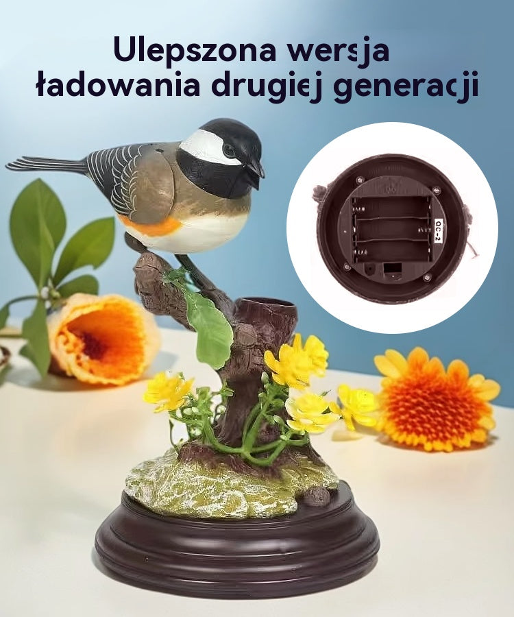 🦜🐦Symulacja sterowana głosem, kreatywne, urocze ozdoby ptaków sterowane głosem, dekoracyjne ozdoby na biurko