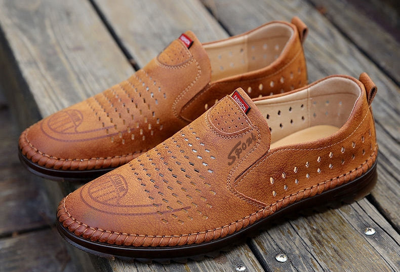 💥【50% de descuento】🔥✨【39-44】Nuevos zapatos casuales de cuero para hombre, de verano 2025