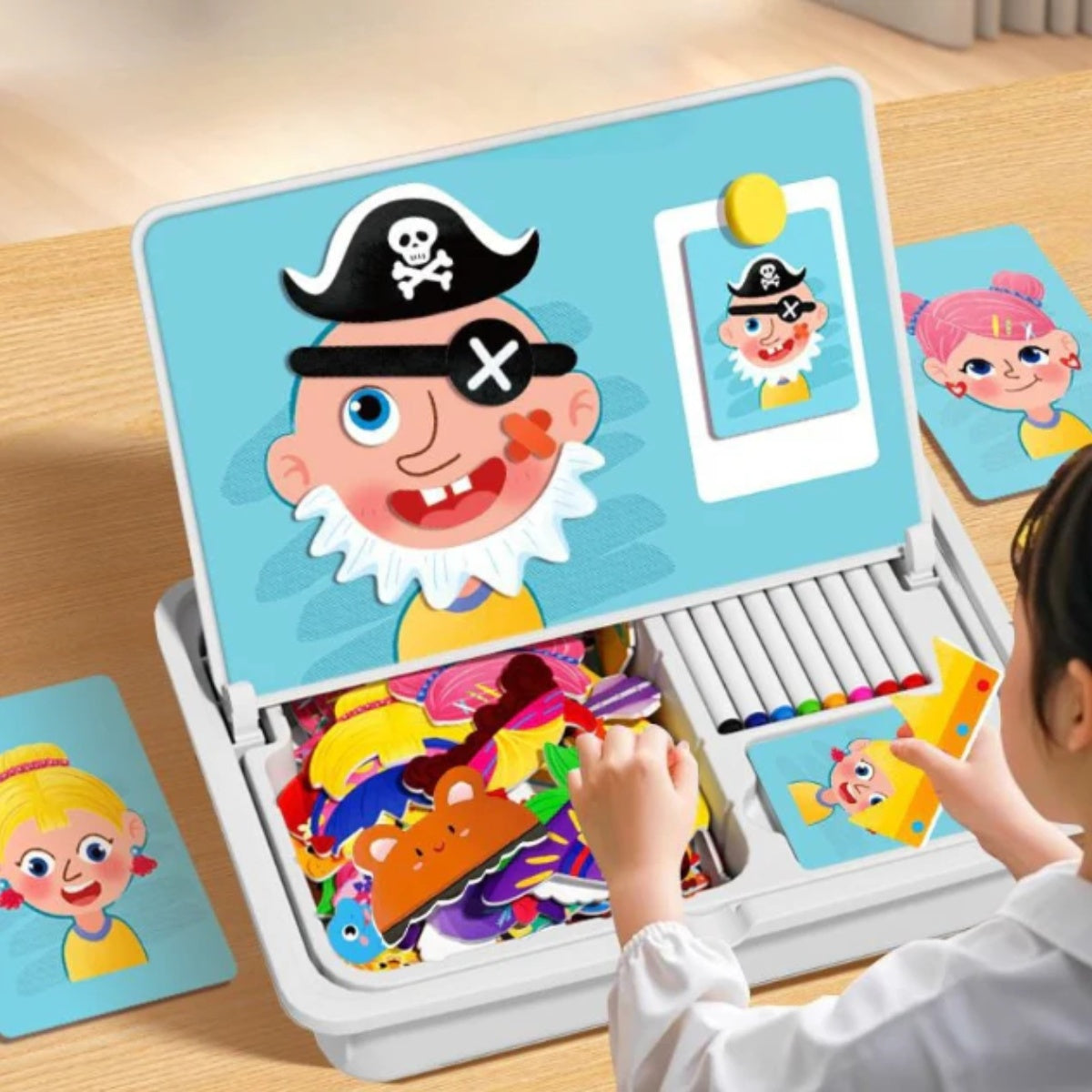 🧒Juego de bloques de construcción magnéticos de dibujos animados educativos para niños🧩Los rompecabezas educativos para niños permiten que los bebés aprendan mientras se divierten.