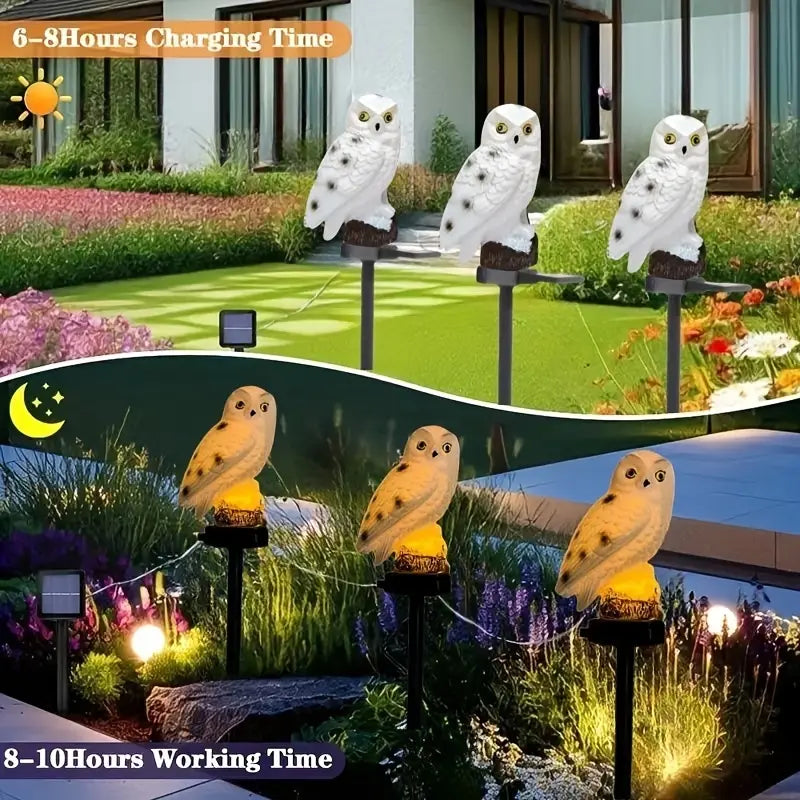 🔥Venta caliente🔥Nueva luz de césped solar para exteriores con forma de búho, modelo 2025. Iluminación decorativa para jardines, patios y paisajes.