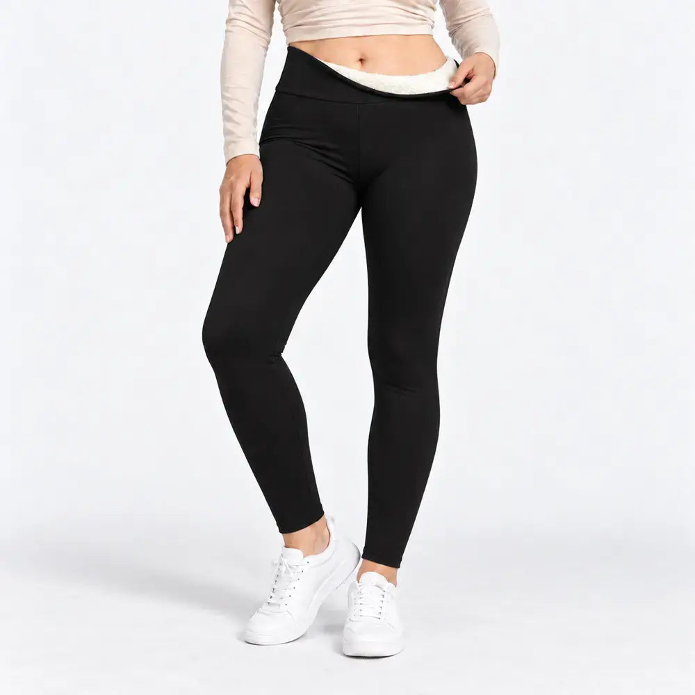 【S-2XL】Zimowe legginsy termiczne z wysokim stanem i efektem modelowania brzucha