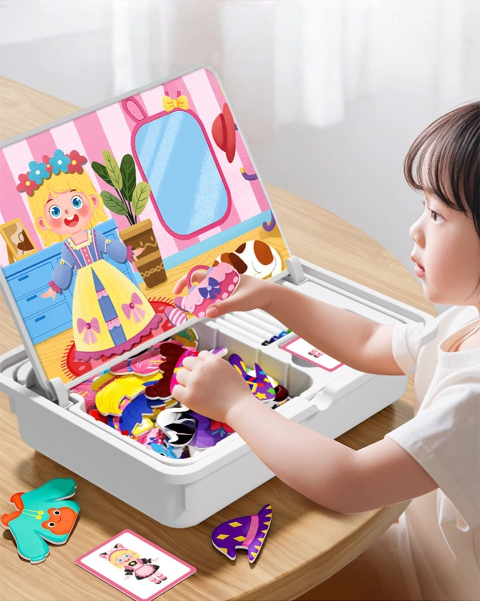 🧒Juego de bloques de construcción magnéticos de dibujos animados educativos para niños🧩Los rompecabezas educativos para niños permiten que los bebés aprendan mientras se divierten.