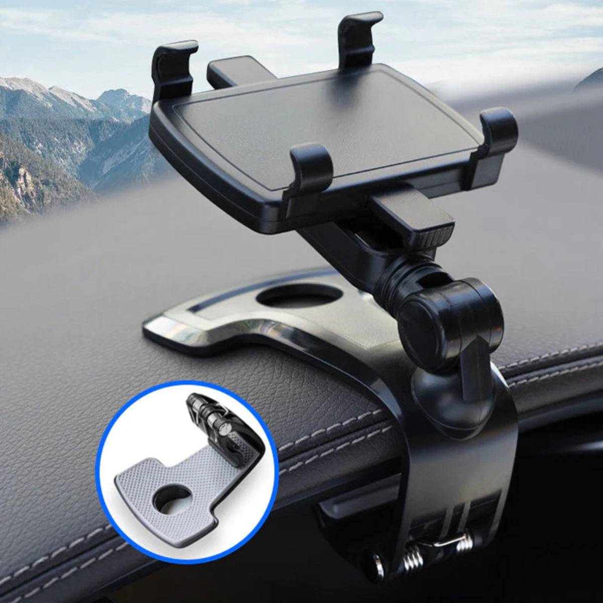🎁【Compra uno y llévate otro gratis】Soporte para teléfono para coche giratorio 360° multifuncional. Súper fácil de usar y muy práctico.