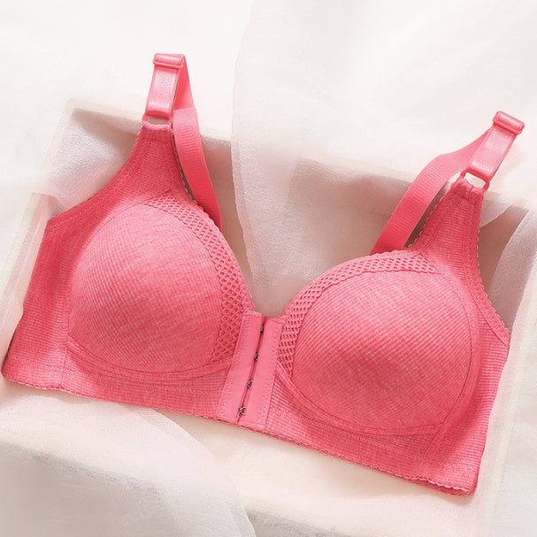🎀💝【Paket od 3】💗Sujetador fino sin aros, sujetador push-up con botón frontal para evitar la flacidez y el encogimiento de los senos laterales