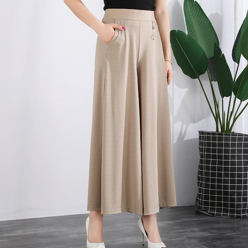【50% DE DESCUENTO】❤️【Compra uno y llévate otro gratis】❤️【M-5XL】Pantalones cortos de seda helada de pierna ancha de verano para mujer 2025