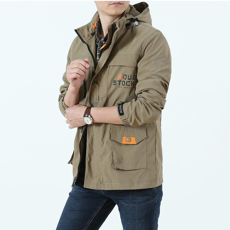 šćNuevo producto en ofertać š„ćM-5XLćChaqueta informal con capucha de longitud media para hombre