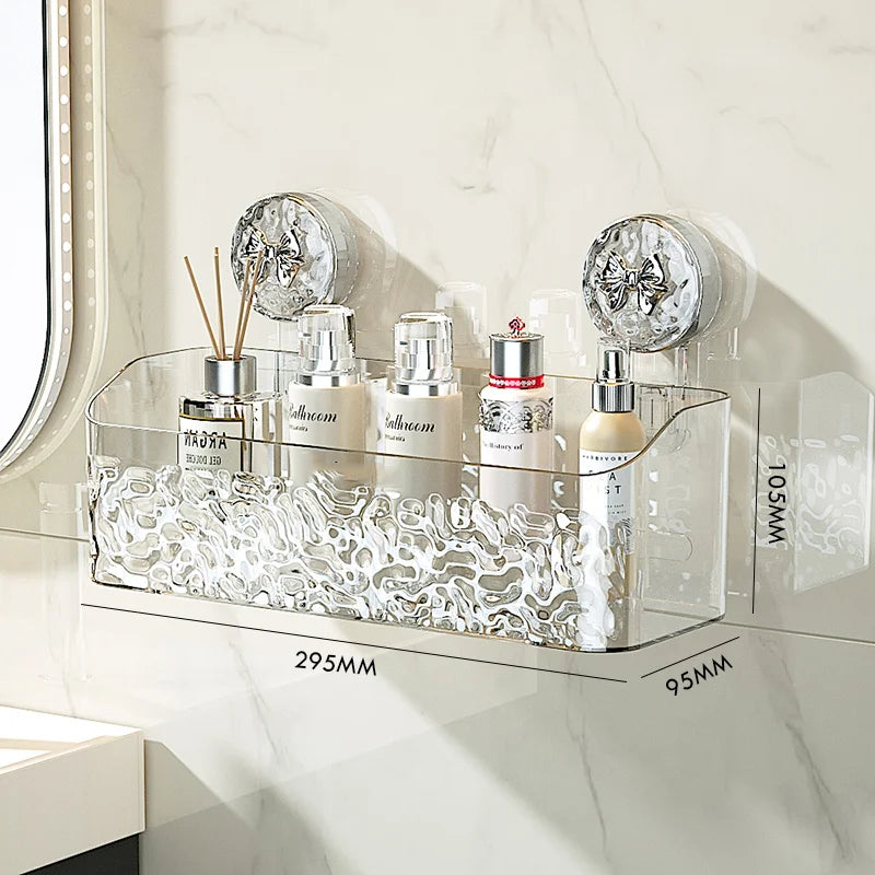 Caja de almacenamiento sin perforaciones, se puede utilizar en el baño, la cocina, etc. (todas con ganchos)
