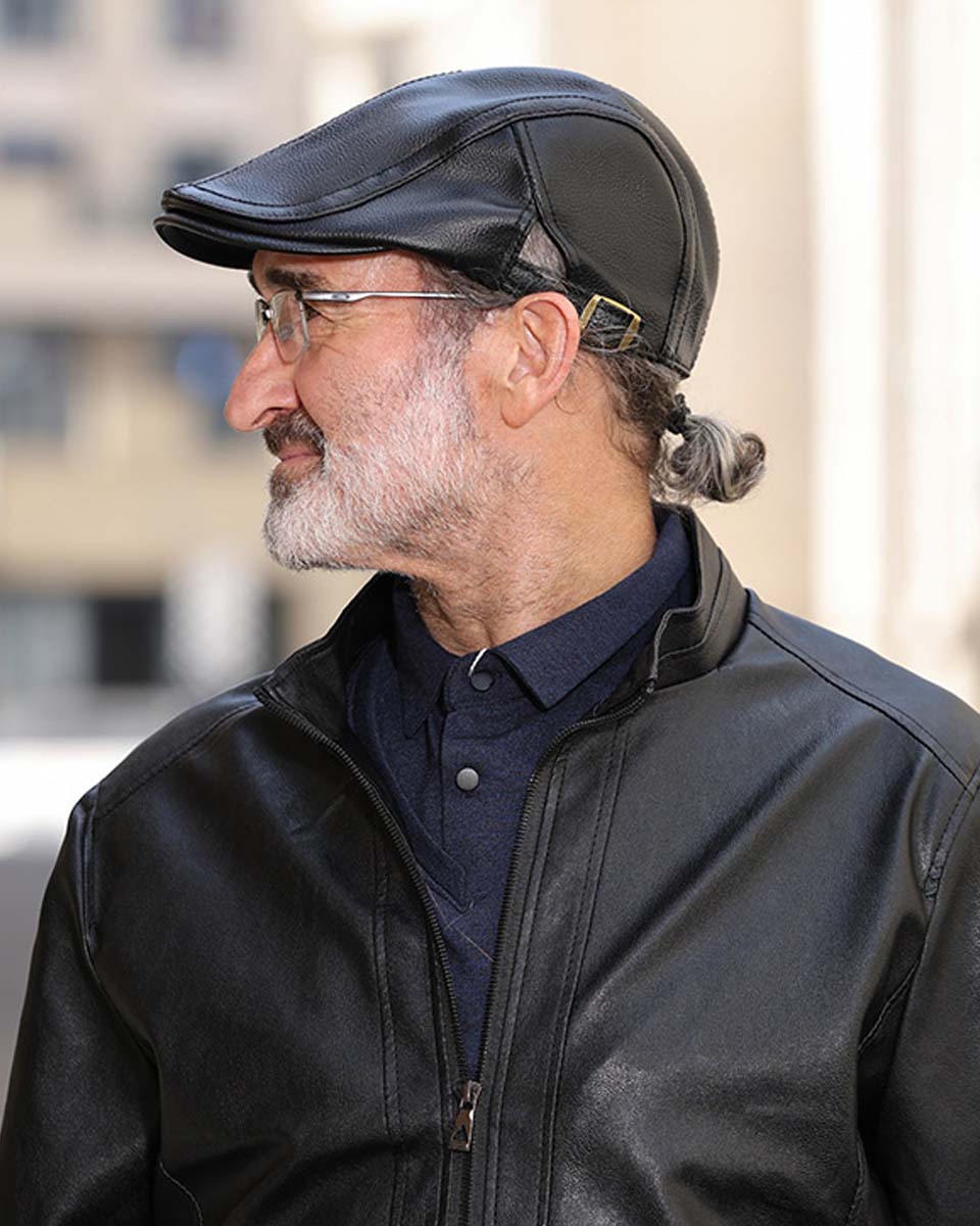 🐏 Gorro de piel de oveja de tamaño ajustable para hombre.Sencillo y discreto, moderno y versátil, adecuado para picnics, pesca salvaje, fotografía al aire libre, senderismo, montañismo.