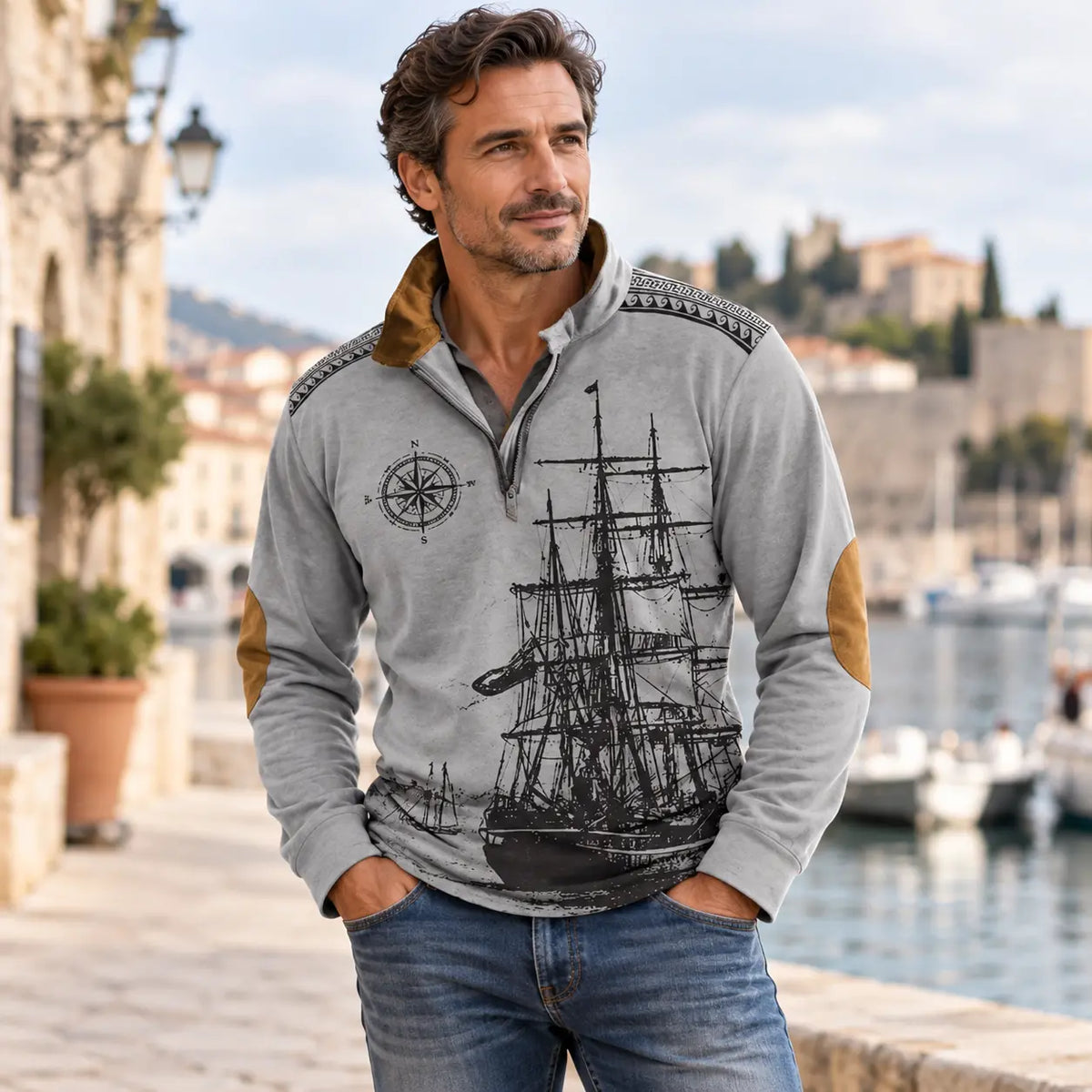【XS-5XL】🔥Oferta ograniczona czasowo: 50% taniej🔥 Męska koszulka polo ze stójką w stylu marynarskim – Nowy model 2026 – Miękka i wygodna