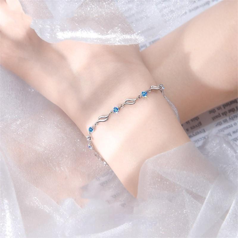 ✨✨【Купете 1, вземете 1 безплатно】💎💎Дамска гривна от сребро 925 с форма на океанско сърце, модерна, лек лукс, нишова, изящна