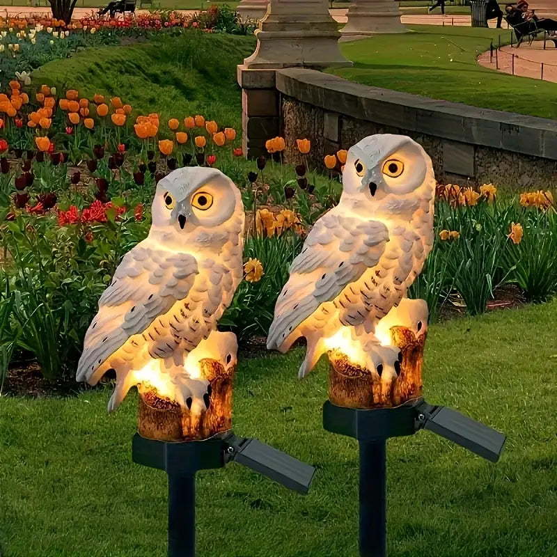 🔥Venta caliente🔥Nueva luz de césped solar para exteriores con forma de búho, modelo 2025. Iluminación decorativa para jardines, patios y paisajes.