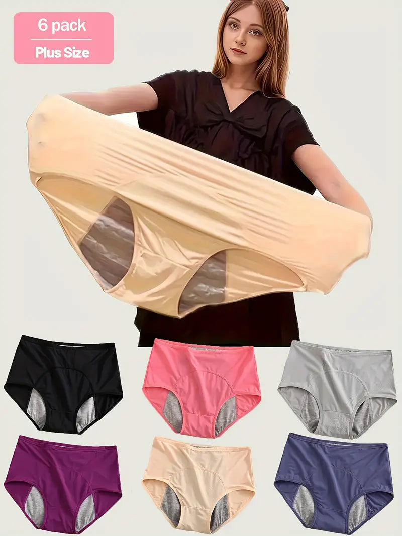 🎀【Kup 3, otrzymaj 3 gratis】 🩲【L-8XL】 Damskie majtki menstruacyjne z wysokim stanem, szczelne, bawełniane, bardzo szerokie