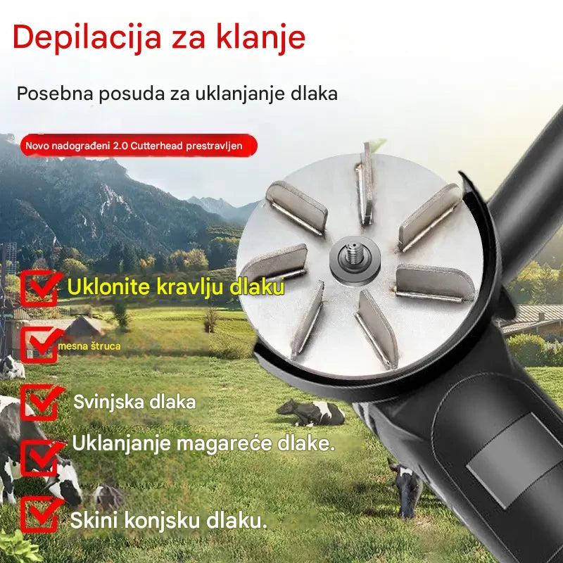 ⏰Disk za uklanjanje dlačica⚡Univerzalni stroj za uklanjanje dlaka od nehrđajućeg čelika disk za brijanje 🐖🐂🐏 za uklanjanje dlaka sa svinja, goveda i ovaca