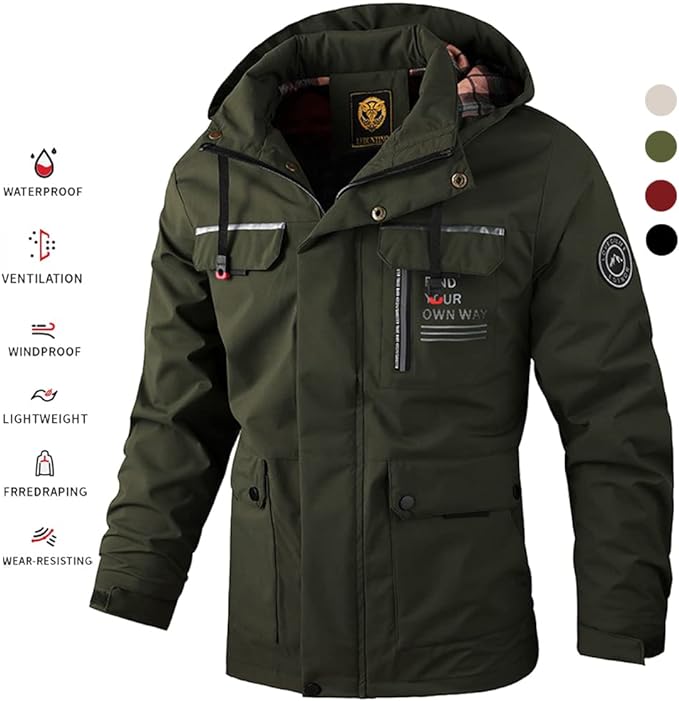 🔥🔥【M-6XL】Jesień i zima męska gruba ciepła wiatroszczelna i wodoodporna kurtka⚡ Przystojny i swobodny ⚡ Gruby i ciepły,