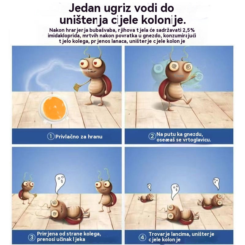 💥【Kupite 3, dobijte 2 gratis】💥🛡️ Uvezeni snažan mamac za žohare, 🏠ubija cijelo gnijezdo žohara jednim potezom, nije toksičan, nema brige čak i ako imate djecu kod kuće