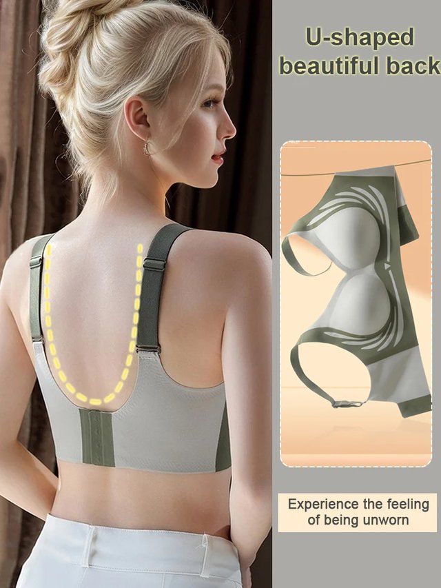 😍🔥【Compra uno y llévate otro gratis】❤️【40-85 kg】Sujetador de una pieza sin aros para mujer