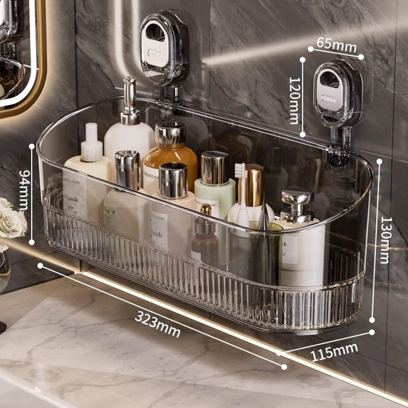 🍽️🧺Estante de almacenamiento con ventosa sin perforaciones, escurridor de pared para cocina y baño