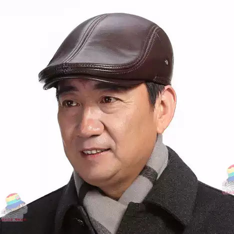 🐏 Gorro de piel de oveja de tamaño ajustable para hombre.Sencillo y discreto, moderno y versátil, adecuado para picnics, pesca salvaje, fotografía al aire libre, senderismo, montañismo.