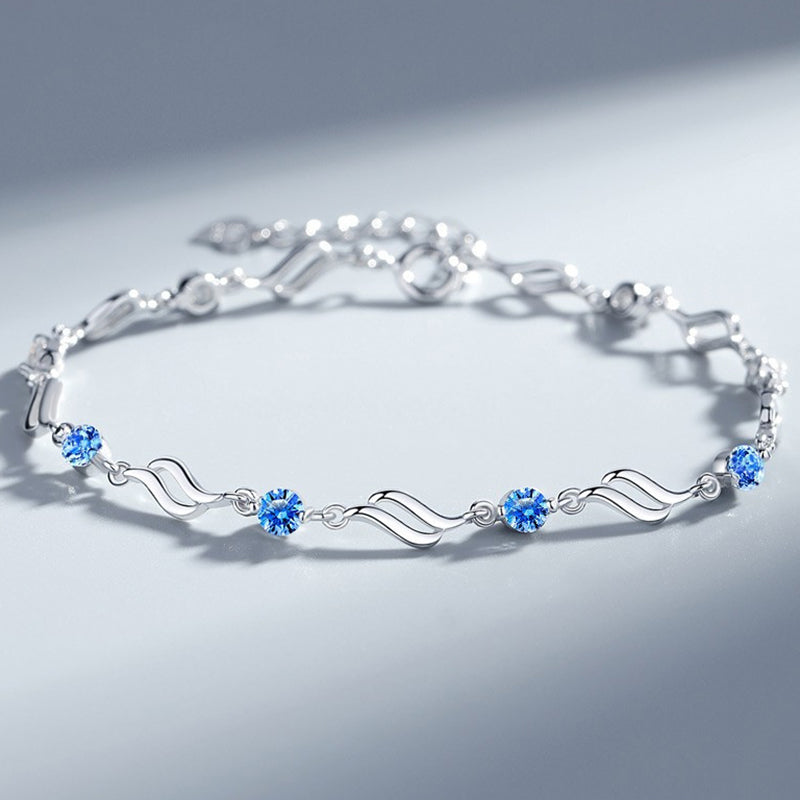 ✨✨【Купете 1, вземете 1 безплатно】💎💎Дамска гривна от сребро 925 с форма на океанско сърце, модерна, лек лукс, нишова, изящна