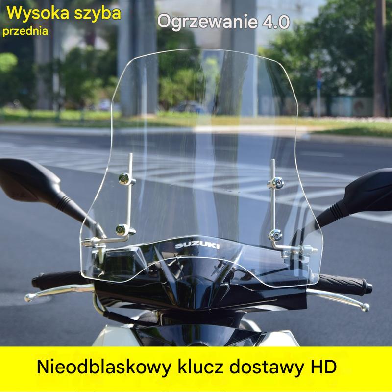 🏍️【Grubość 2,0 mm, wysokość 37 cm】💥💥2025 nowa szyba przednia do motocykla, pojazd elektryczny, uniwersalna szyba przednia
