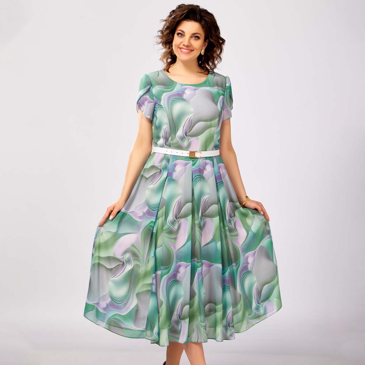 Venta caliente 🔥🥰【S-5XL】2025 nuevo vestido de gasa elegante de alta calidad, este es un vestido verde muy hermoso, es muy elegante cuando se usa, adecuado para la vida diaria y fiestas.