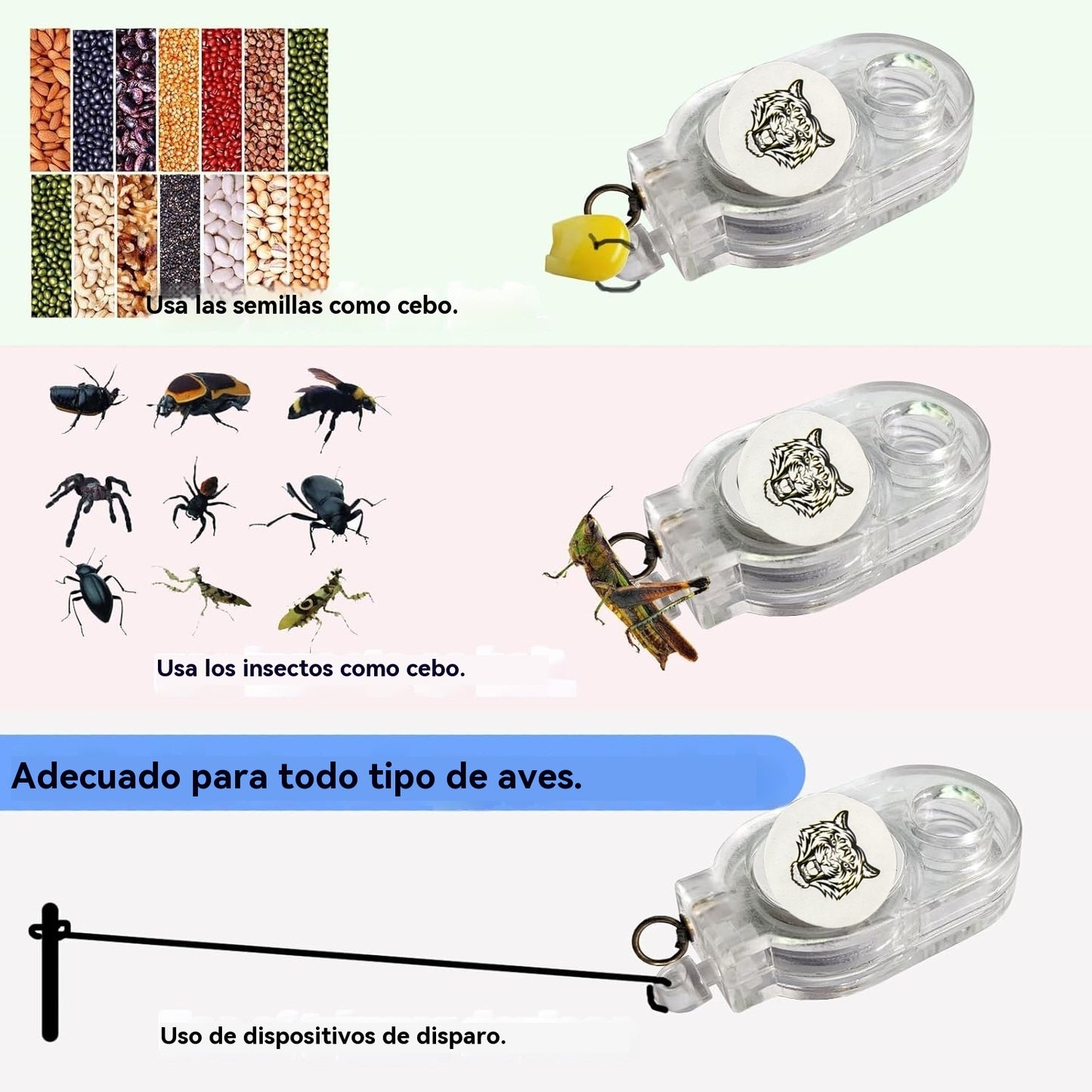 🐓🐦🔥【Compra 2 y llévate 2 gratis】Trampa de resorte para exteriores, trampa de bloqueo automático de alta sensibilidad