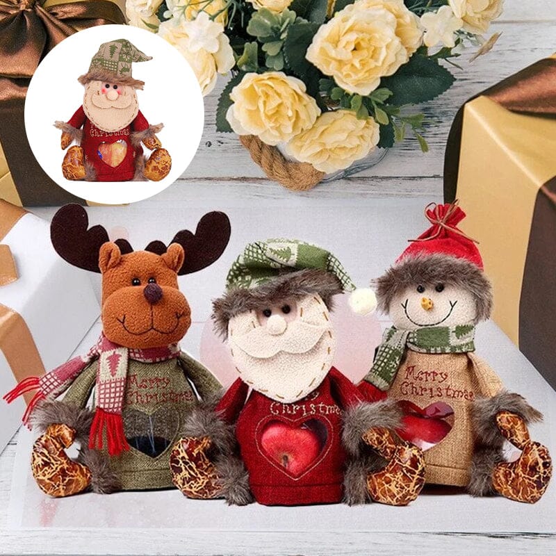 🔥Worek prezentowy Świętego Mikołaja, świąteczny bestseller! Możesz włożyć prezenty do worka z pluszową zabawką.