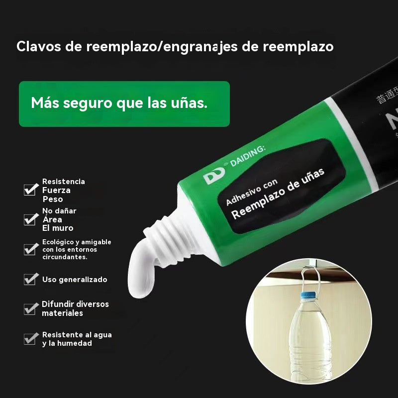 👍【5 piezas】☔Adhesivo universal impermeable sin esquinas❗️❗️Pegamento universal fuerte sin clavos para uso doméstico, se puede utilizar para paredes, azulejos, puertas y ventanas de vidrio, etc.