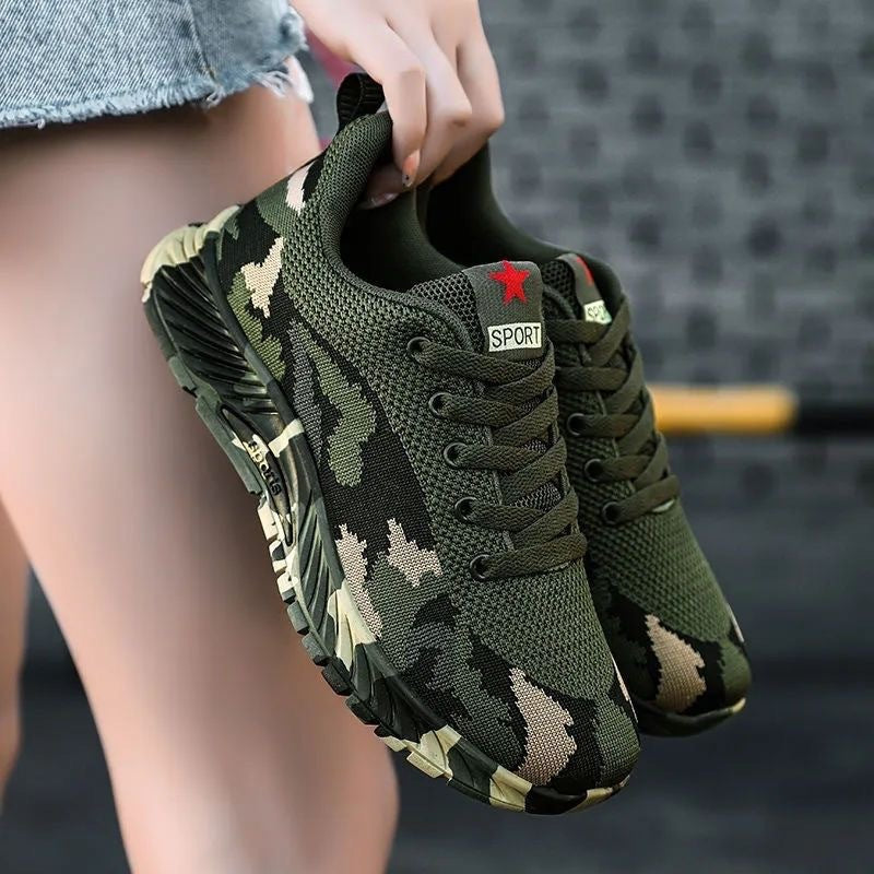 š„¾ć36-44ćBotas de senderismo de camuflaje para hombre