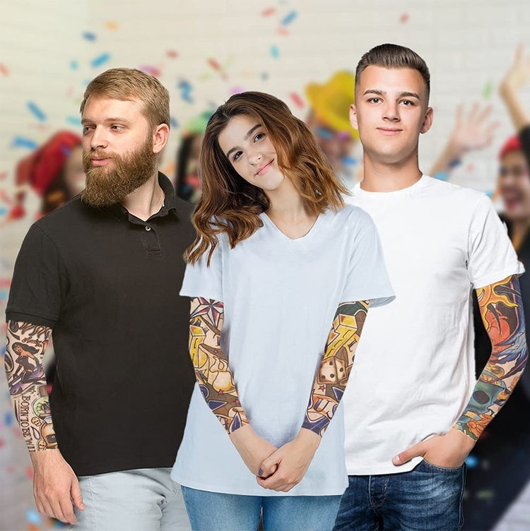 💥【Compra 3 pares y llévate 3 gratis】😎 Mangas de tatuaje para exteriores con protección solar Ice Silk