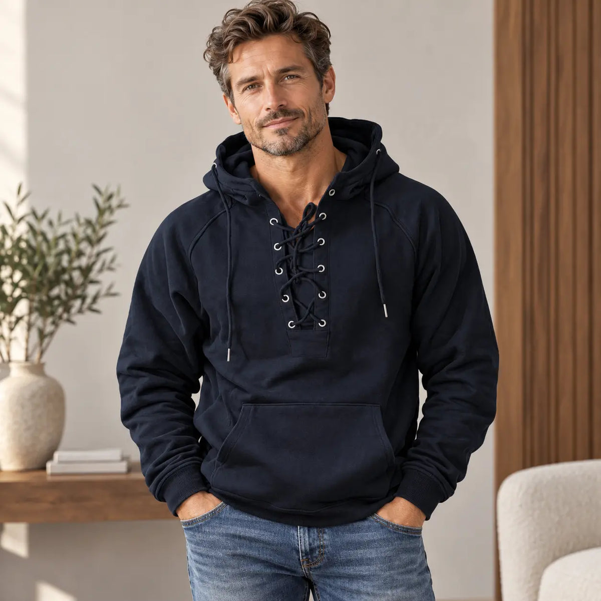 😎【S-3XL】🧥 Męski kardigan w stylu vintage z czystej bawełny — luźny krój, który korzystnie podkreśla sylwetkę.