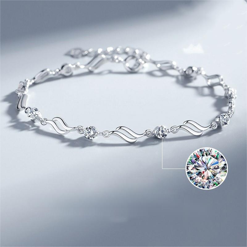 ✨✨【Купете 1, вземете 1 безплатно】💎💎Дамска гривна от сребро 925 с форма на океанско сърце, модерна, лек лукс, нишова, изящна