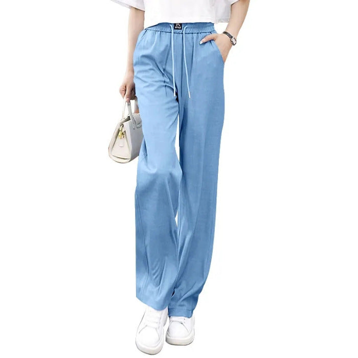 【🔥Nowy model, który jest gorąco sprzedawany】❤️【S-3XL】 Dżinsy z wysokim stanem i szerokimi nogawkami typu Ice Silk