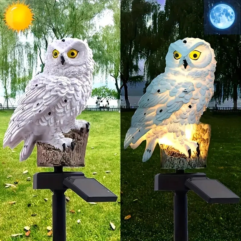 🔥Venta caliente🔥Nueva luz de césped solar para exteriores con forma de búho, modelo 2025. Iluminación decorativa para jardines, patios y paisajes.