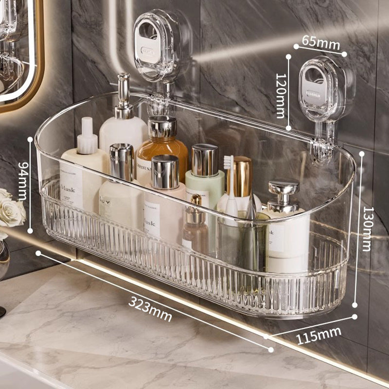 🍽️🧺Estante de almacenamiento con ventosa sin perforaciones, escurridor de pared para cocina y baño