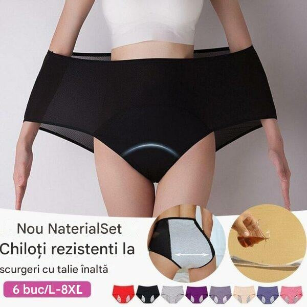 🎀【Kup 3, otrzymaj 3 gratis】 🩲【L-8XL】 Damskie majtki menstruacyjne z wysokim stanem, szczelne, bawełniane, bardzo szerokie