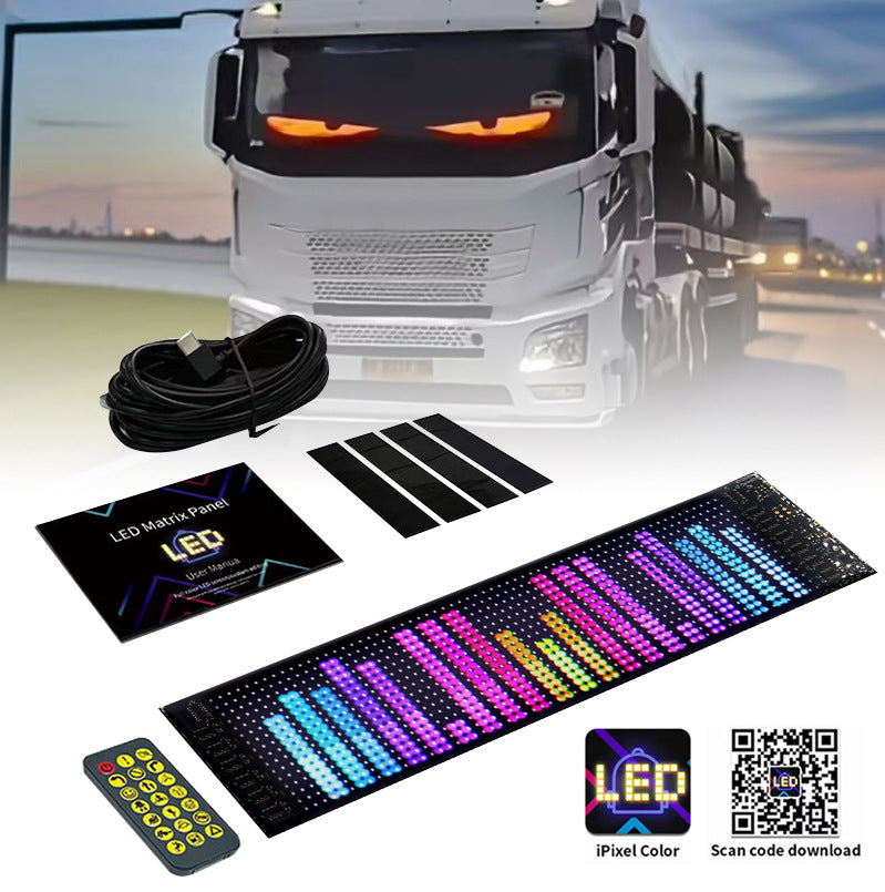 💡🎫Ultra tanka i fleksibilna meka LED zaslonska ploča za automobil.Fleksibilna savitljivost i vodootporan. Može se koristiti za podsjetnike s emotikonima za automobile, koncertne transparente i zabavne ukrase za rođendan.
