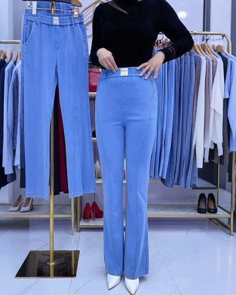 👖【S-4XL】👖Proljeće i jesen 2025. Nove ženske rastezljive traperice visokog struka, lepršave traperice velikih veličina, visokog struka i tanke, moderne i ležerne