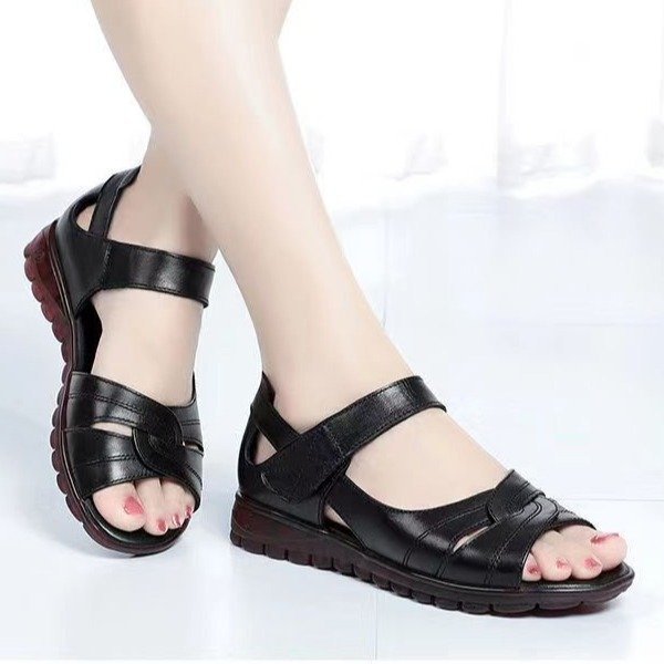 🥰【35-41】Sandalias planas con velcro de talla grande para mujer de verano 2025