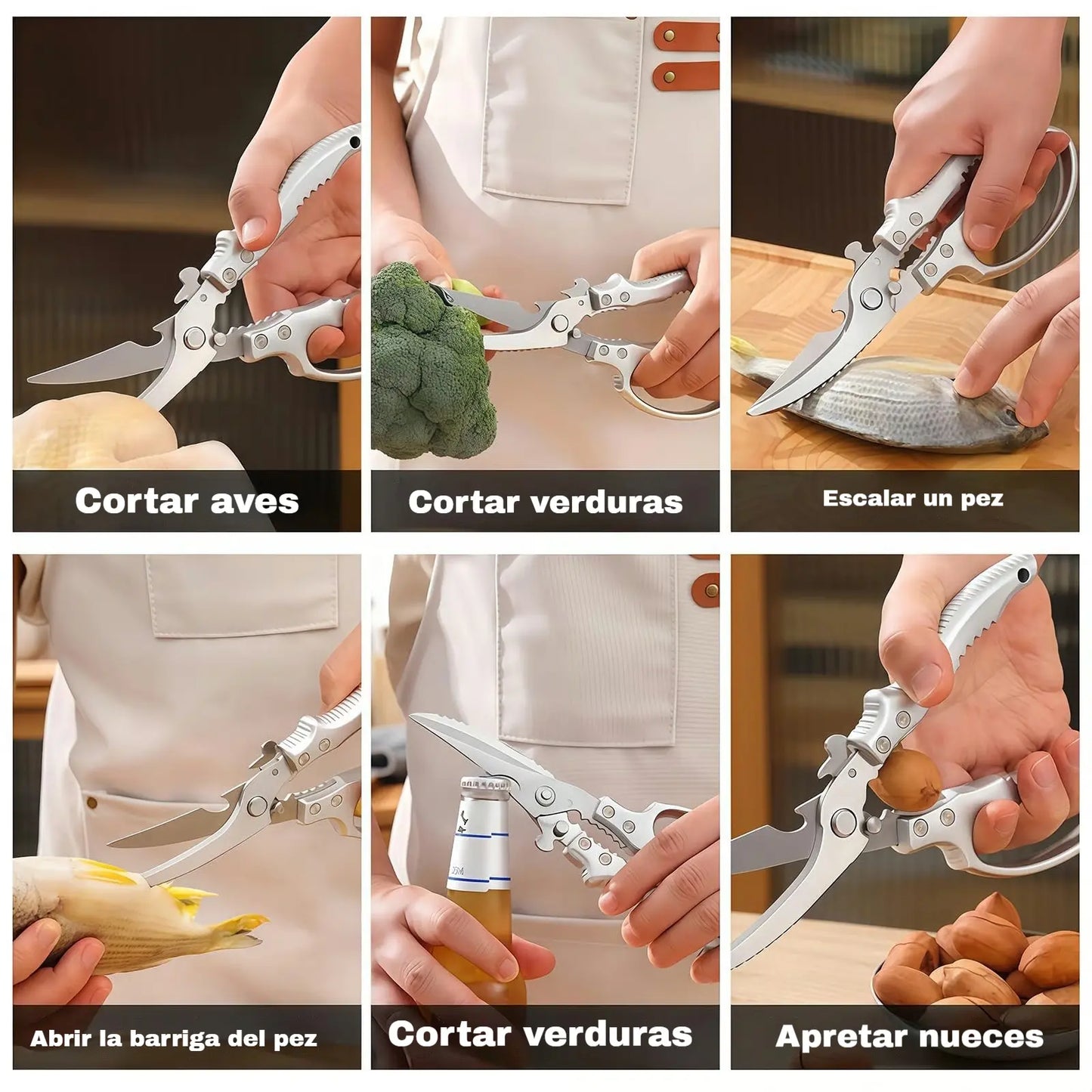 🔥¡OFERTA ESPECIAL! 50% DE DESCUENTO🔥 Tijeras de cocina multifuncionales de alta resistencia