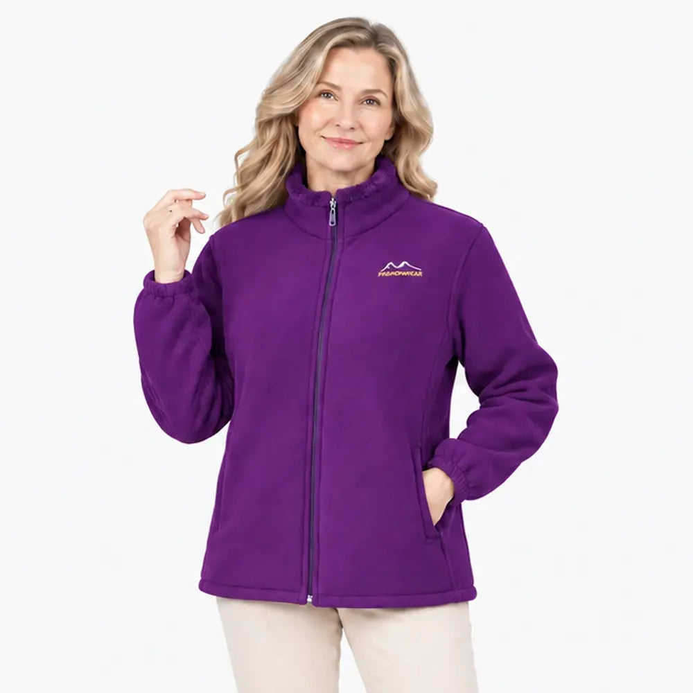 🧥 Dámska fleecová bunda XL–5XL — teplá, vetruodolná a pohodlná na jeseň a zimu.