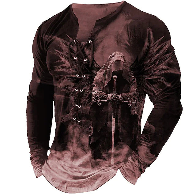 💥【S-4XL】Muška ležerna majica dugih rukava s 3D printom lavova