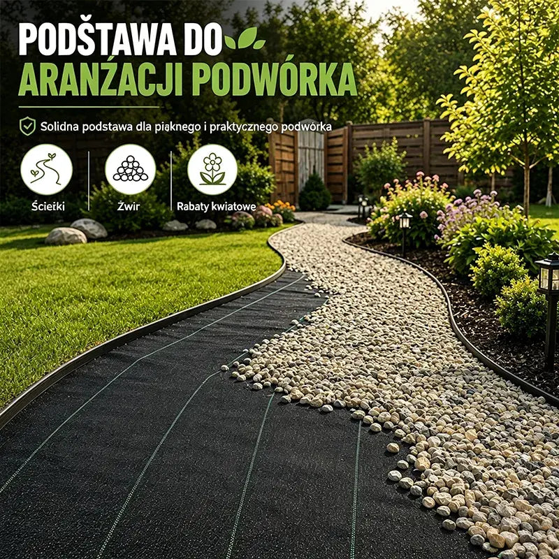 ☀️🌿Wytrzymała, czarna mata do ochrony gleby przed chwastami – odporna na promieniowanie UV mata do ogrodu i sadu – tkane rolki do zwalczania chwastów.
