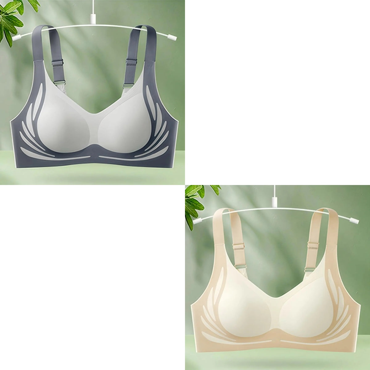 😍🔥【Compra uno y llévate otro gratis】❤️【40-85 kg】Sujetador de una pieza sin aros para mujer
