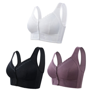 š (pakiranje od 3 komada) š Ženski prozraÄni, mekani Äipkasti pamuÄni grudnjak bez žice, u obliku potkoÅ”ulje, s kopÄanjem sprijedać45 kg - 155 kgć