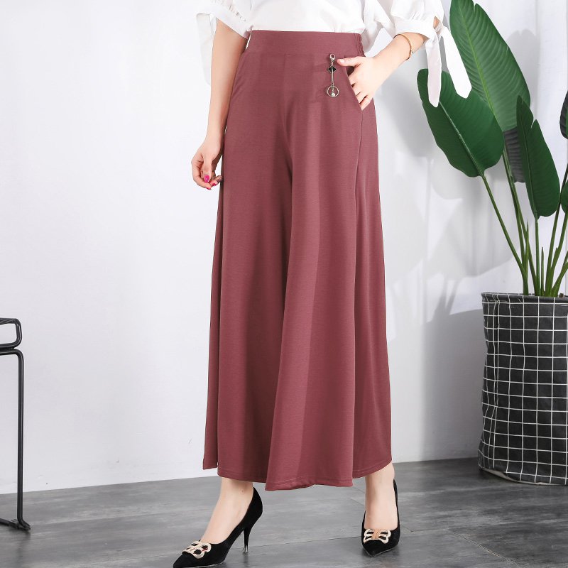 【50% DE DESCUENTO】❤️【Compra uno y llévate otro gratis】❤️【M-5XL】Pantalones cortos de seda helada de pierna ancha de verano para mujer 2025