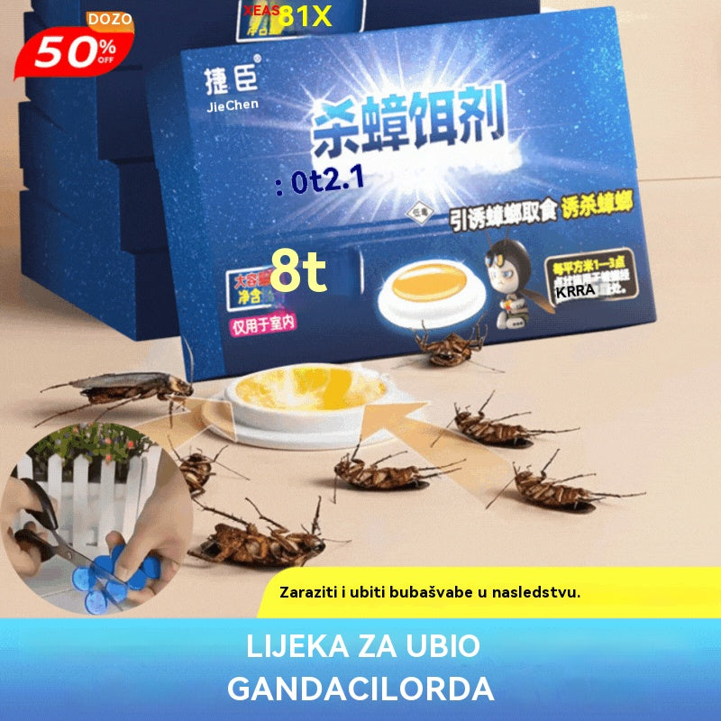💥【Kupite 3, dobijte 2 gratis】💥🛡️ Uvezeni snažan mamac za žohare, 🏠ubija cijelo gnijezdo žohara jednim potezom, nije toksičan, nema brige čak i ako imate djecu kod kuće